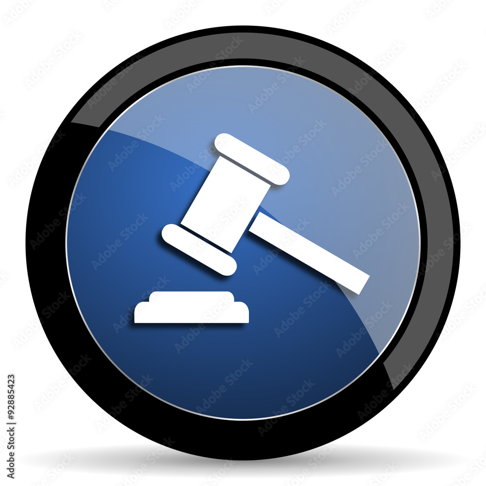 auction blue circle glossy web icon on white background, round button for internet and mobile app auction blue circle glossy web icon on white background, round button for internet and mobile app