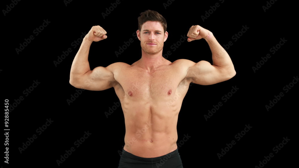 Bodybuilder posing for the camera Bodybuilder posing for the camera