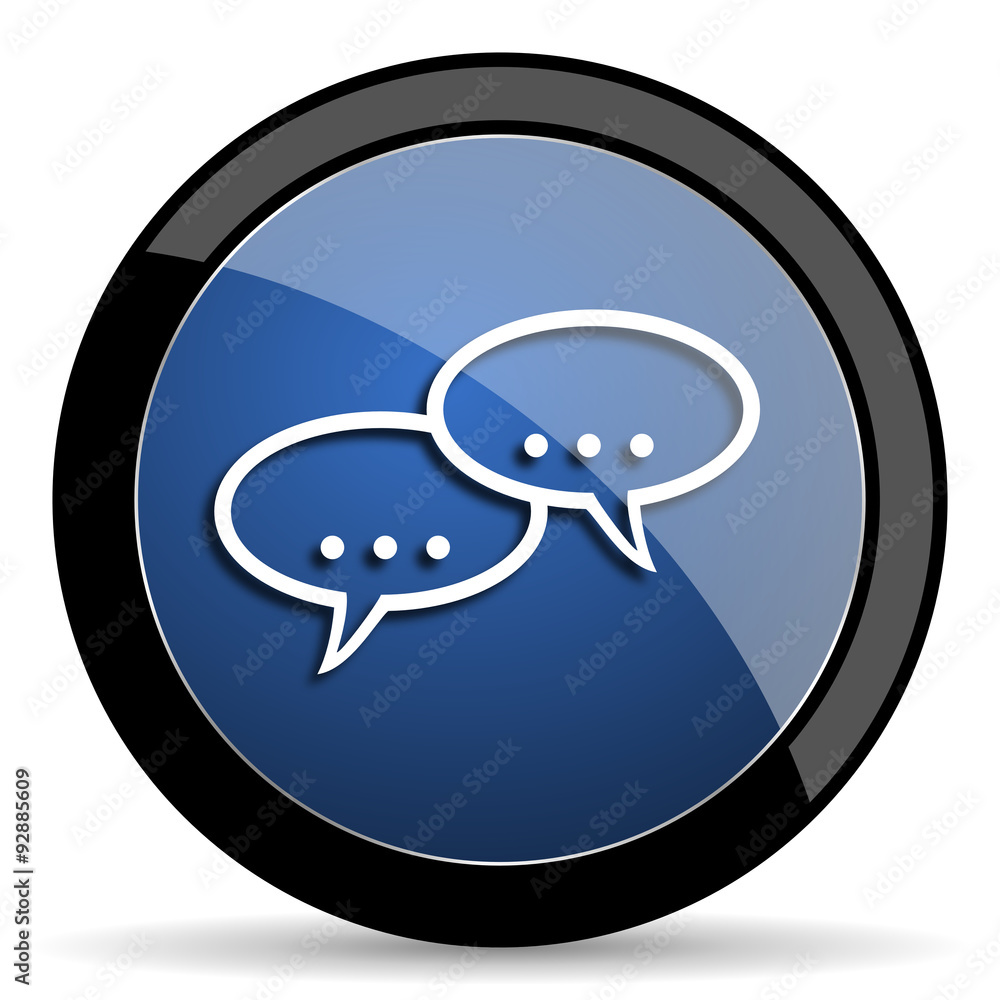 forum blue circle glossy web icon on white background, round button for internet and mobile app forum blue circle glossy web icon on white background, round button for internet and mobile app