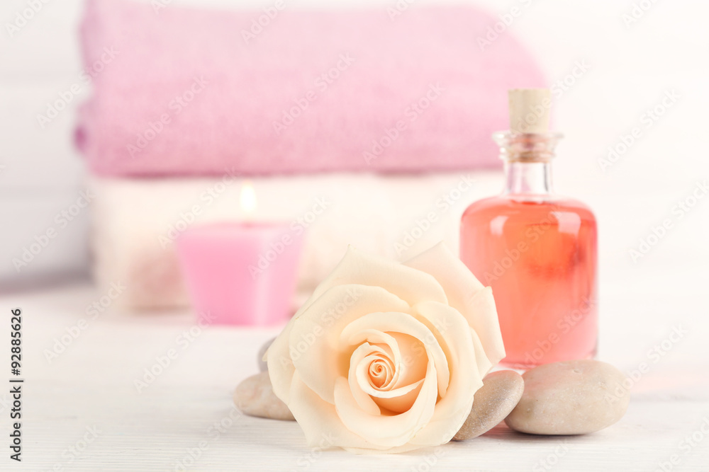 Spa treatments on light background Spa treatments on light background