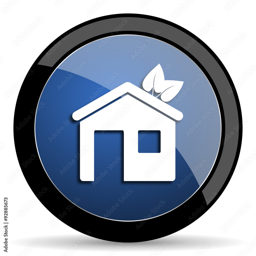 house blue circle glossy web icon on white background, round button for internet and mobile app house blue circle glossy web icon on white background, round button for internet and mobile app