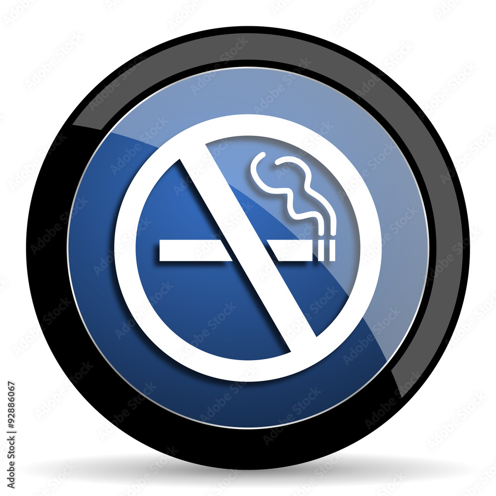 no smoking blue circle glossy web icon on white background, round button for internet and mobile app no smoking blue circle glossy web icon on white background, round button for internet and mobile app