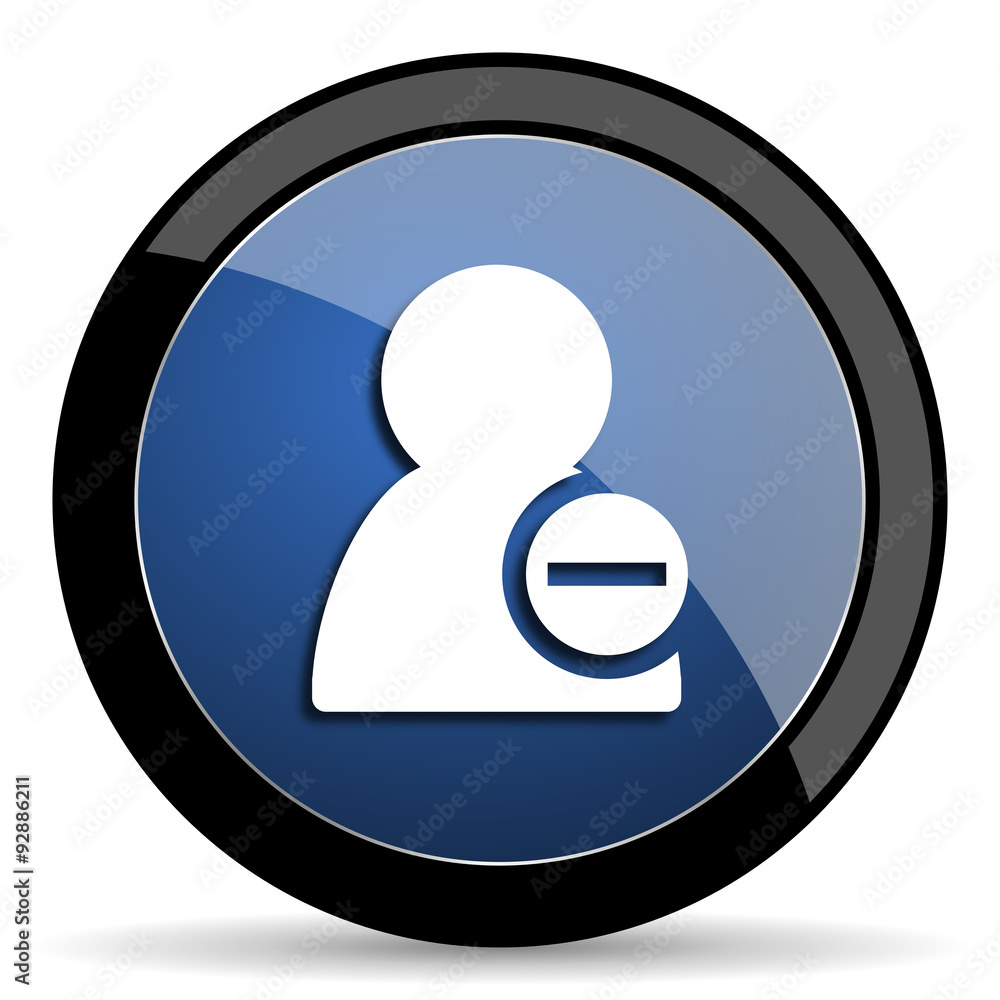 remove contact blue circle glossy web icon on white background, round button for internet and mobile app remove contact blue circle glossy web icon on white background, round button for internet and mobile app