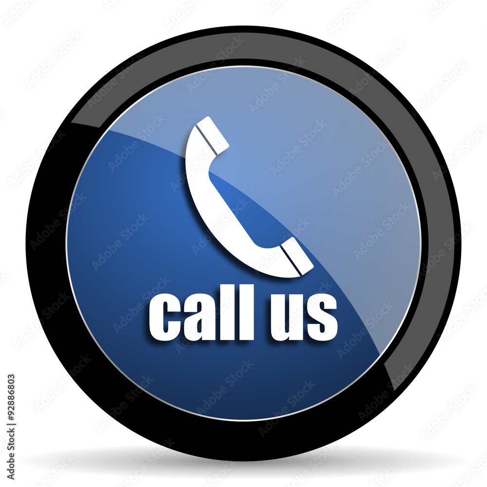 call us blue circle glossy web icon on white background, round button for internet and mobile app call us blue circle glossy web icon on white background, round button for internet and mobile app