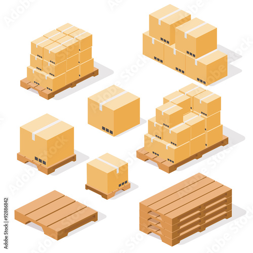 Pallets and boxes