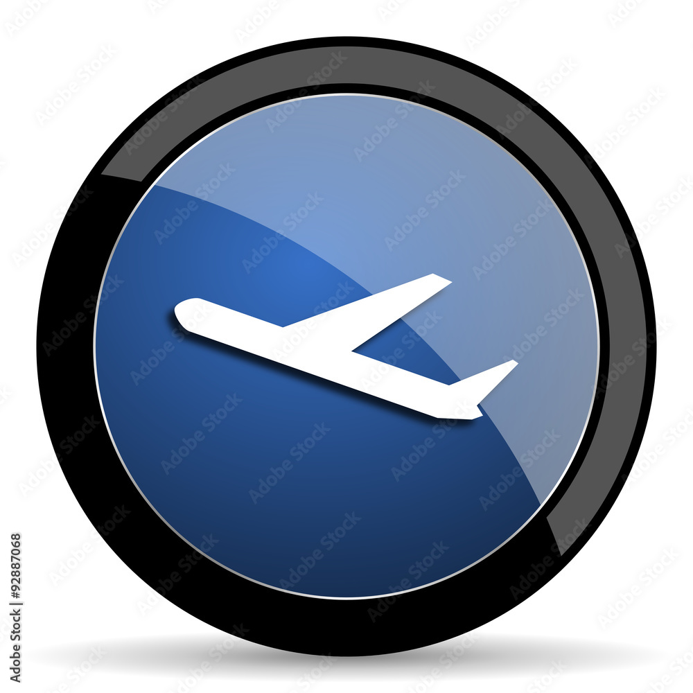 deparures blue circle glossy web icon on white background, round button for internet and mobile app deparures blue circle glossy web icon on white background, round button for internet and mobile app