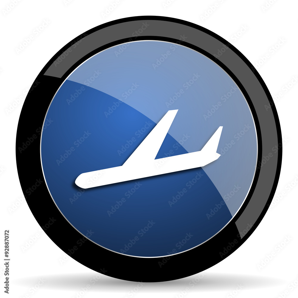 arrivals blue circle glossy web icon on white background, round button for internet and mobile app arrivals blue circle glossy web icon on white background, round button for internet and mobile app