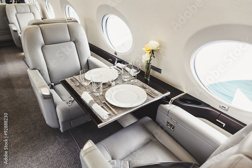 Luxury interior aircraft business aviation