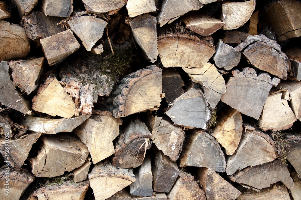 Background of dry chopped firewood logs in a pile Background of dry chopped firewood logs in a pile