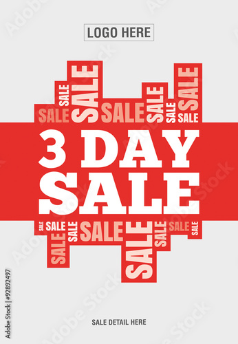 3 Day sale , discount banner