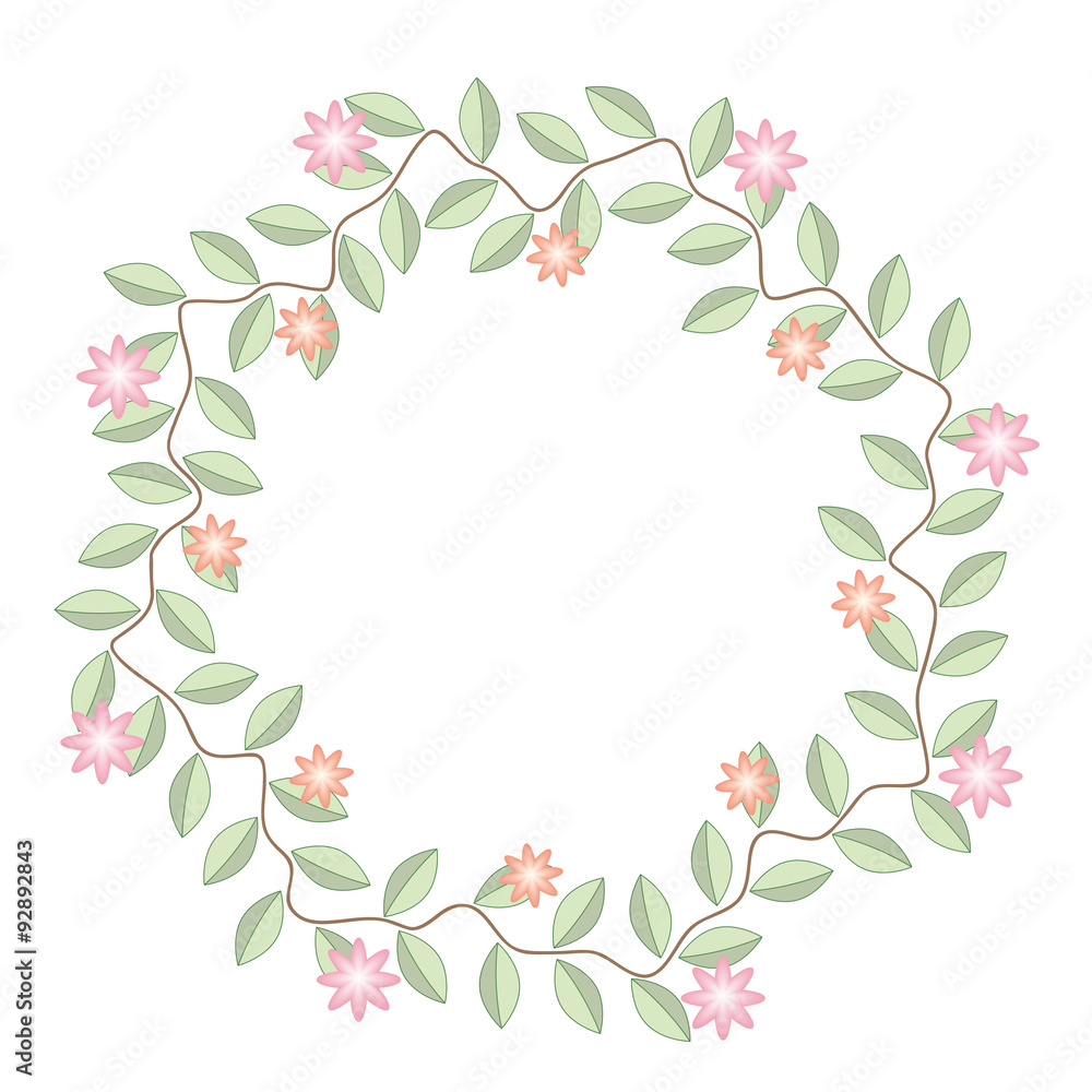 Fototapeta premium wreath flowers