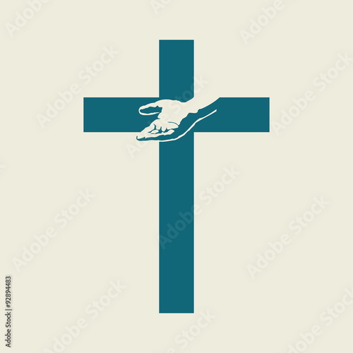 Cross and hand