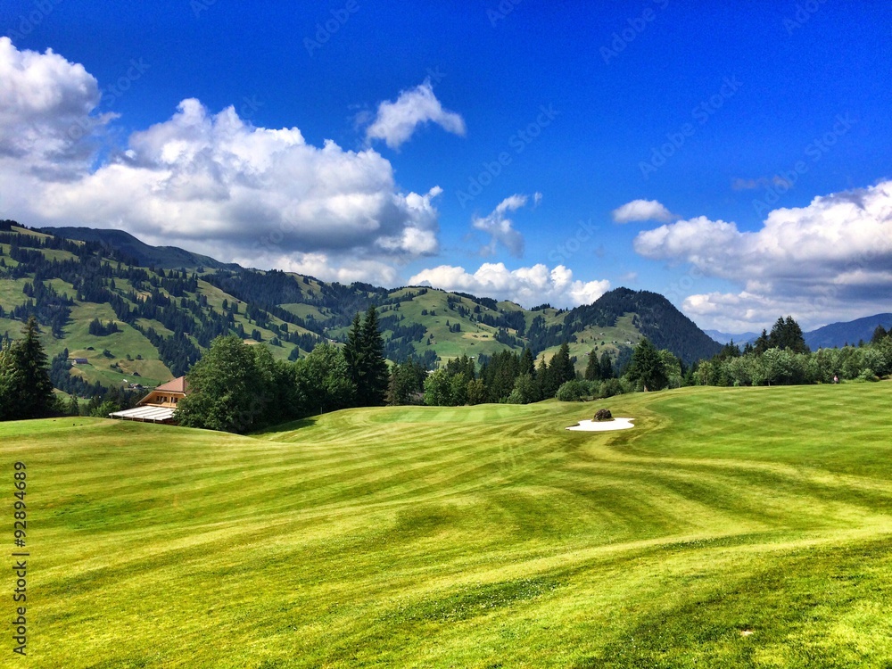 Golf course in the high mountains