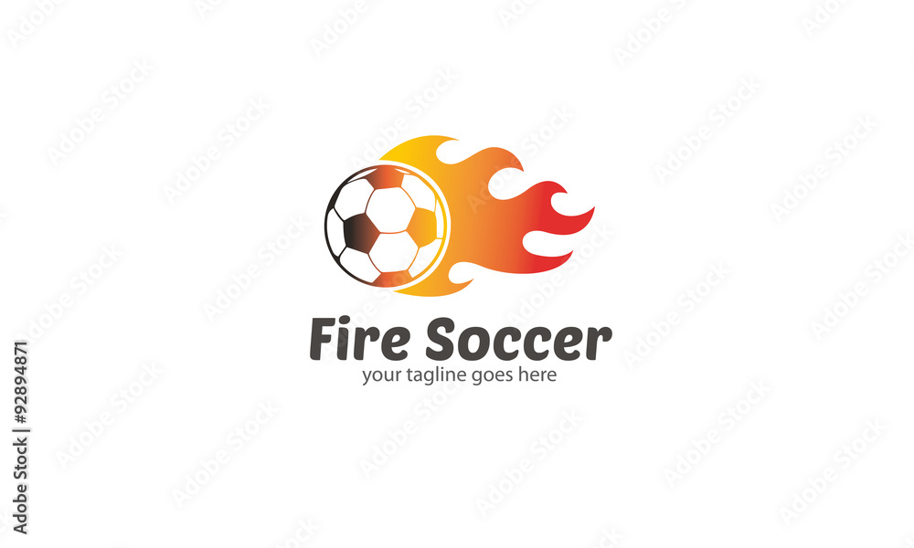 Fire Soccer - Fire Football Logo