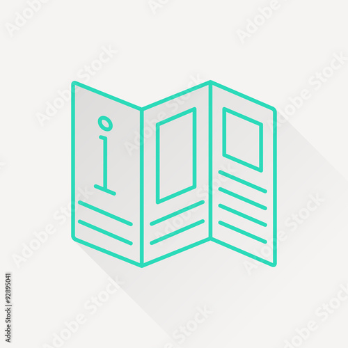 Map with information paper icon