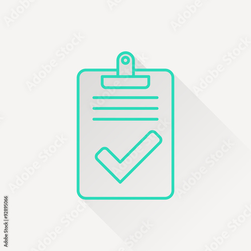Quality control related vector icon. Pass