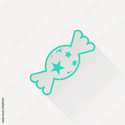 Candy with stars icon