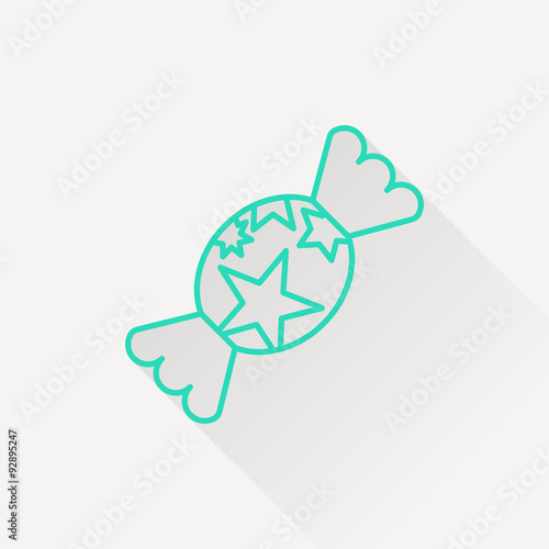 Candy with stars icon