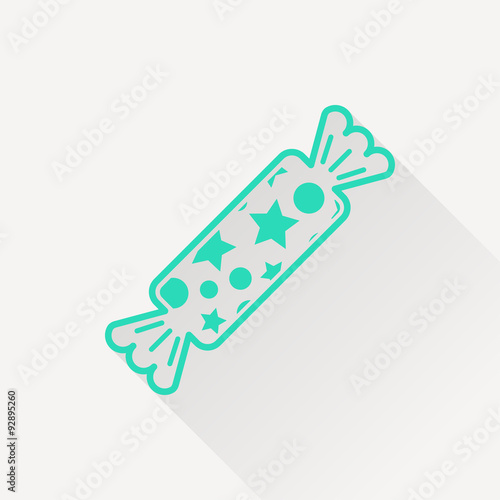 Candy with stars icon