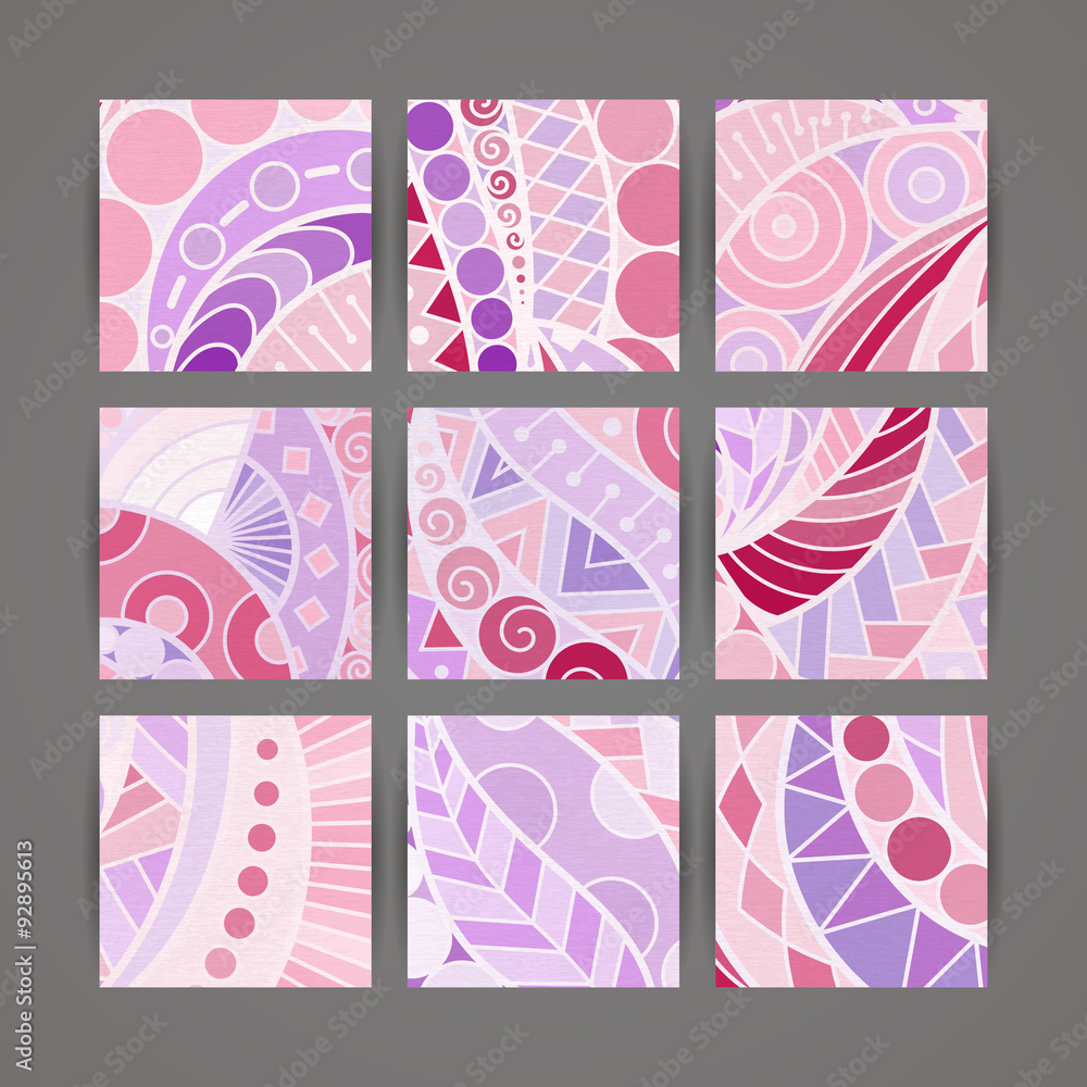 Obraz premium Set of vector design templates. Brochures in random colorful