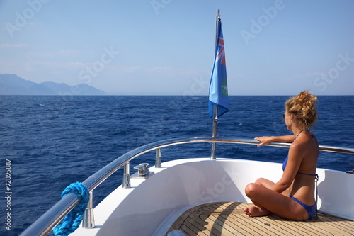 Photos Girl on yacht