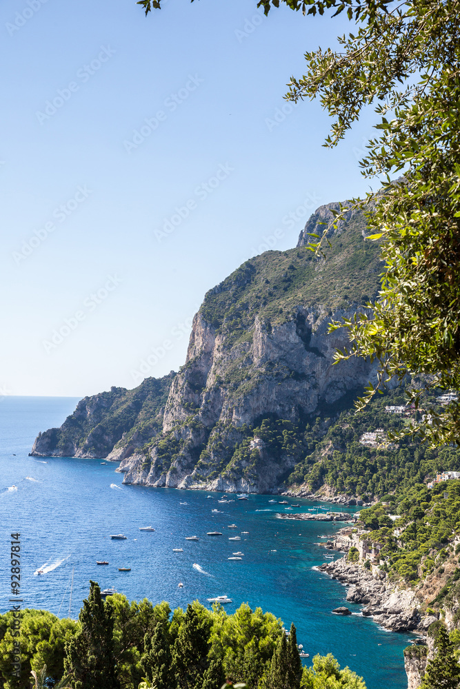 Capri island in  Italy