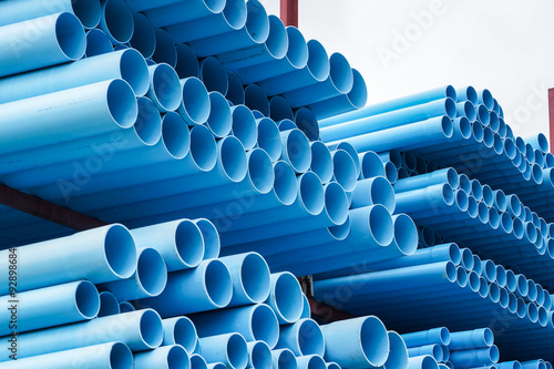 Fotografie blue pvc pipes