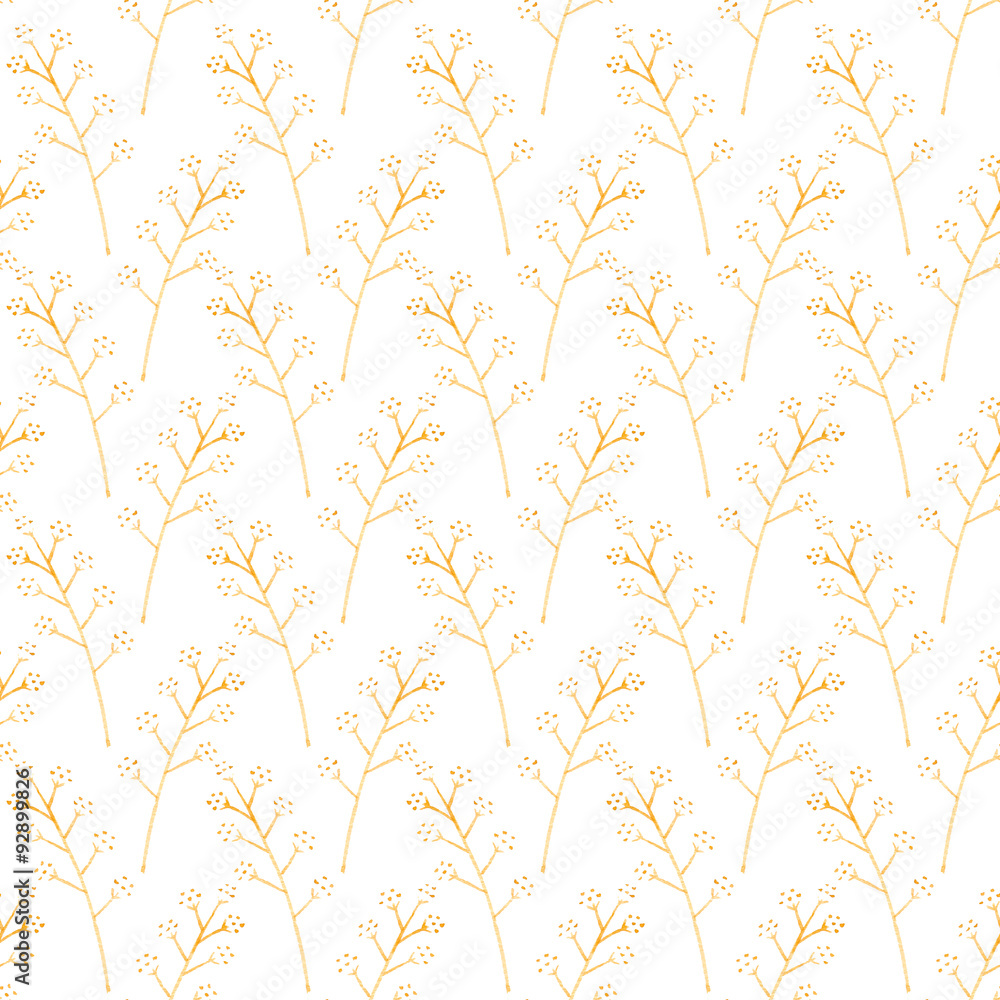 Watercolor hand drawn leaves Watercolor hand drawn leaves