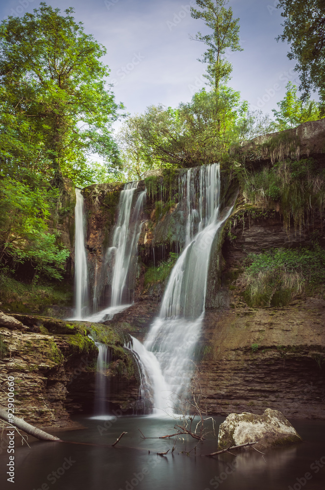 Fototapeta premium Waterfall and river in the forest