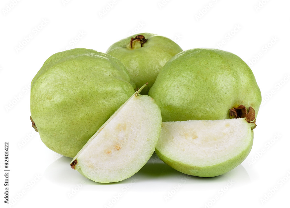 guava fruit isolated on white background guava fruit isolated on white background