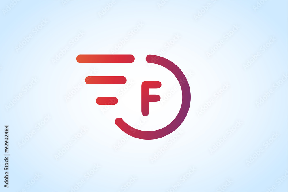 Fast line vector letter logo monogram Fast line vector letter logo monogram
