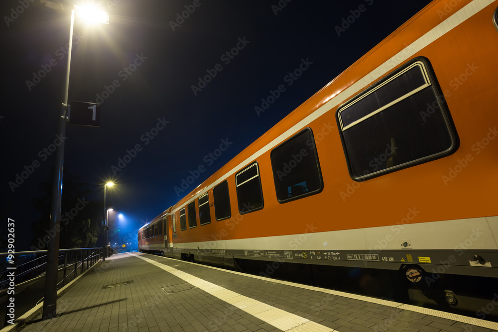 Naklejka premium german train at night