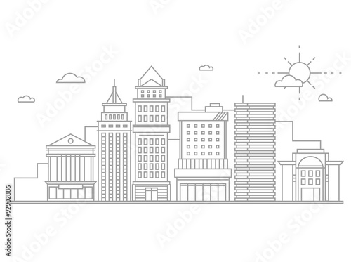 Big city business center skyscrapers megapolis buildings in