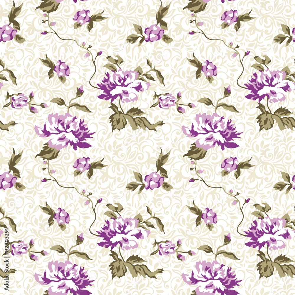 Obraz premium Paula Floral Seamless Pattern