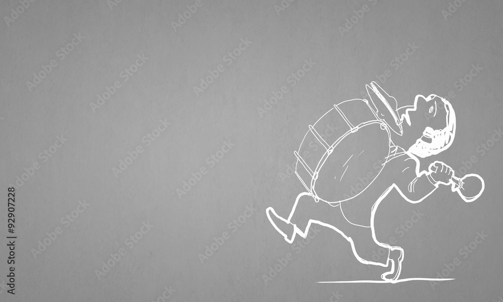 Fototapeta premium Cartoon funny man