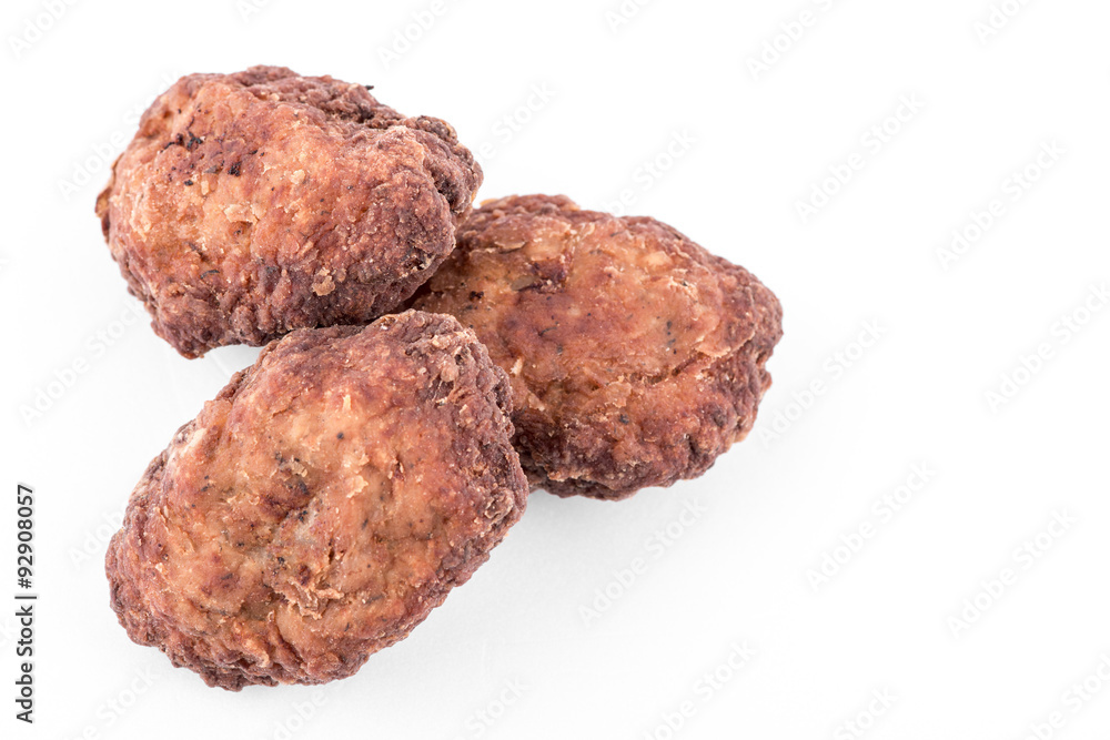 fried meatballs - macro fried meatballs - macro