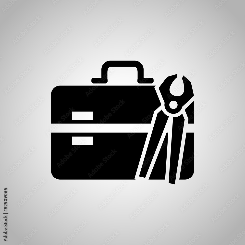 Fototapeta premium Construction suitcase icon