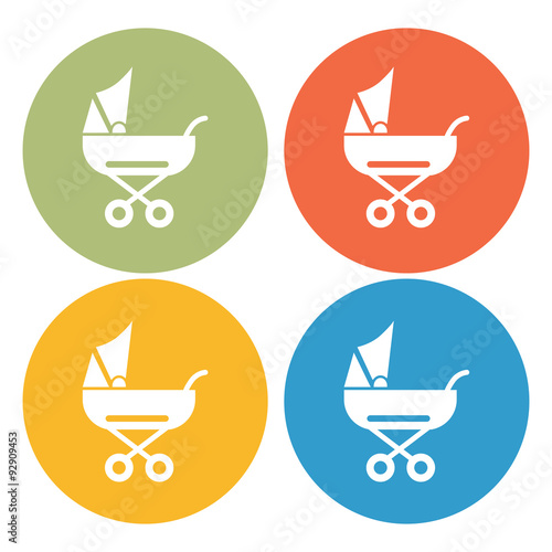 Baby stroller icon