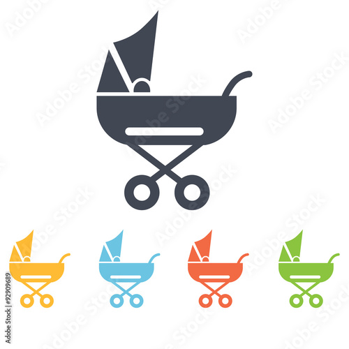 Baby stroller icon