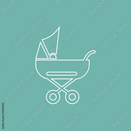 Baby stroller icon