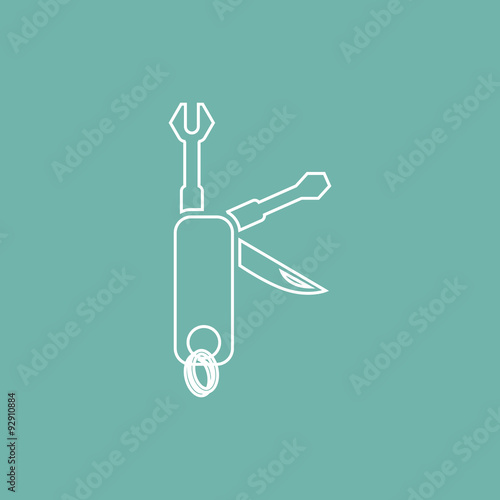 Compact set of construction tools icon