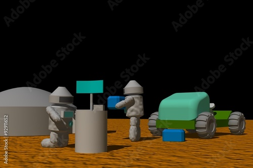 惑星探査　物資を整理する