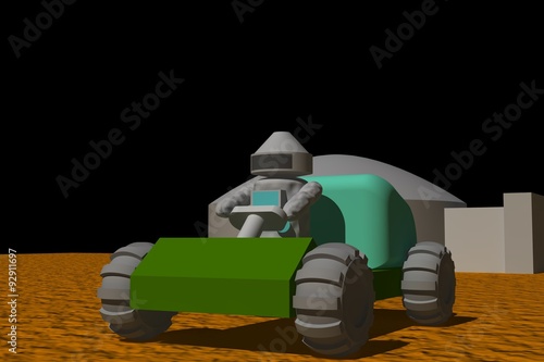 惑星探査　ローバーを運転