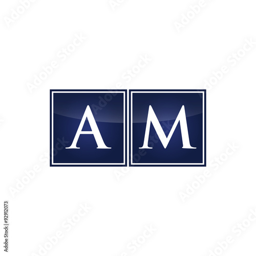 Letter Initial Logo AM