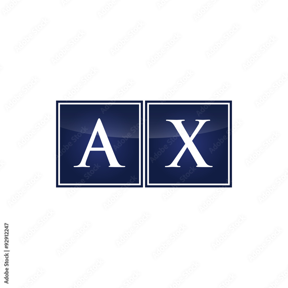 Letter Initial Logo AX Letter Initial Logo AX