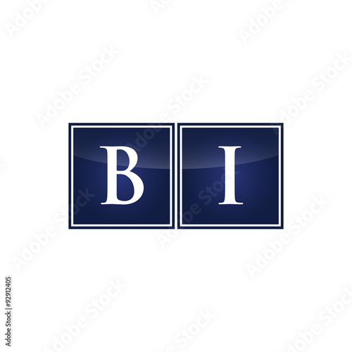 Letter Initial Logo BI