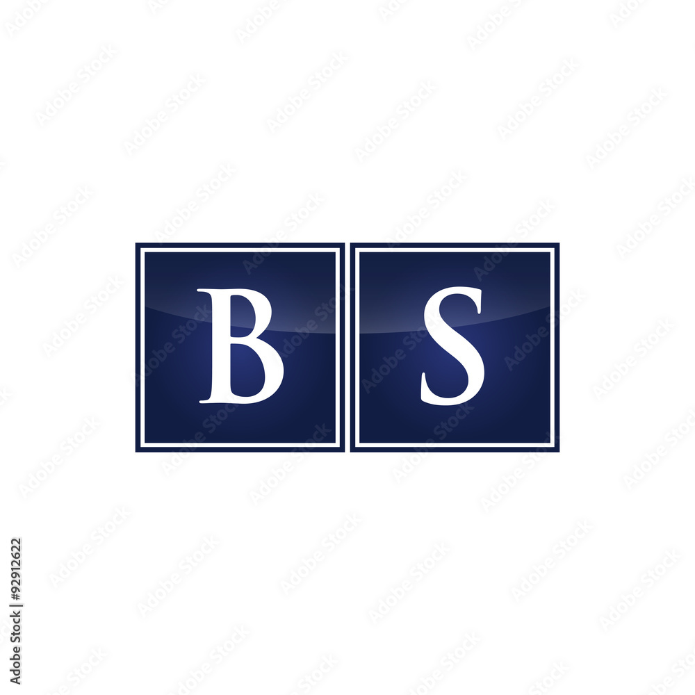 Letter Initial Logo BS Letter Initial Logo BS