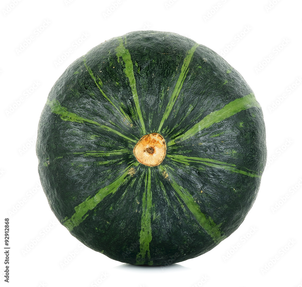 Green pumpkin isolated on the white background Green pumpkin isolated on the white background