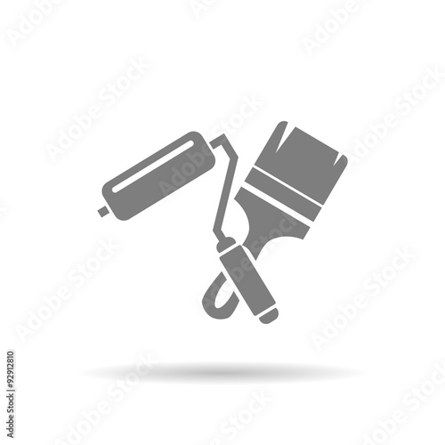Roller and brush icon