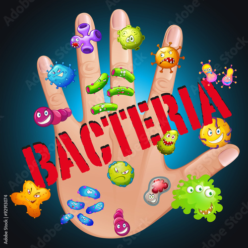 Bacteria in human hand